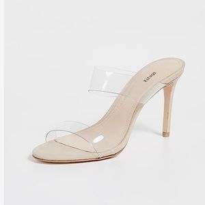 SCHUTZ Clear and Nude Heels